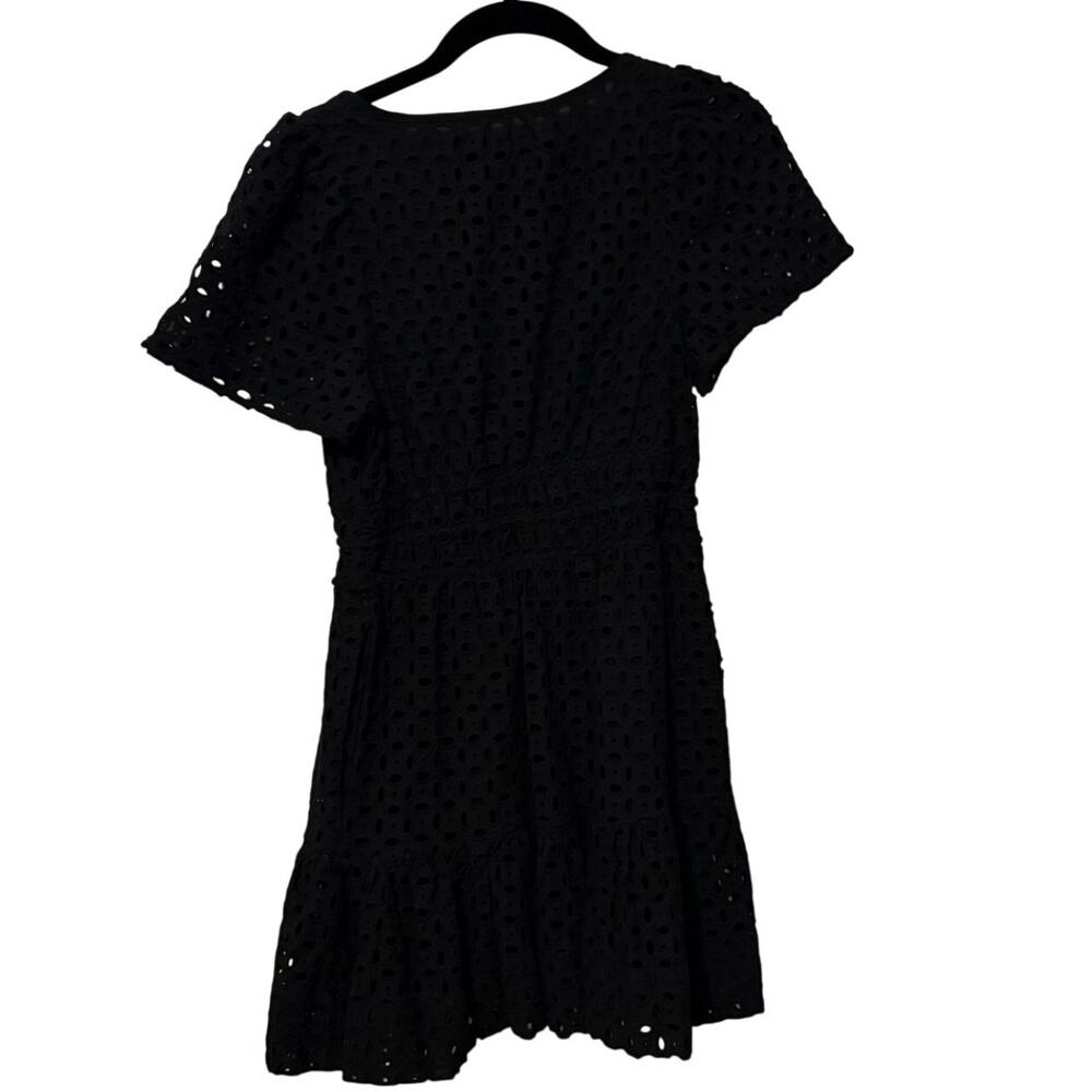 Anthropologie Black Somerset Eyelet Mini Dress Size XSP Petite - Picture 5 of 7